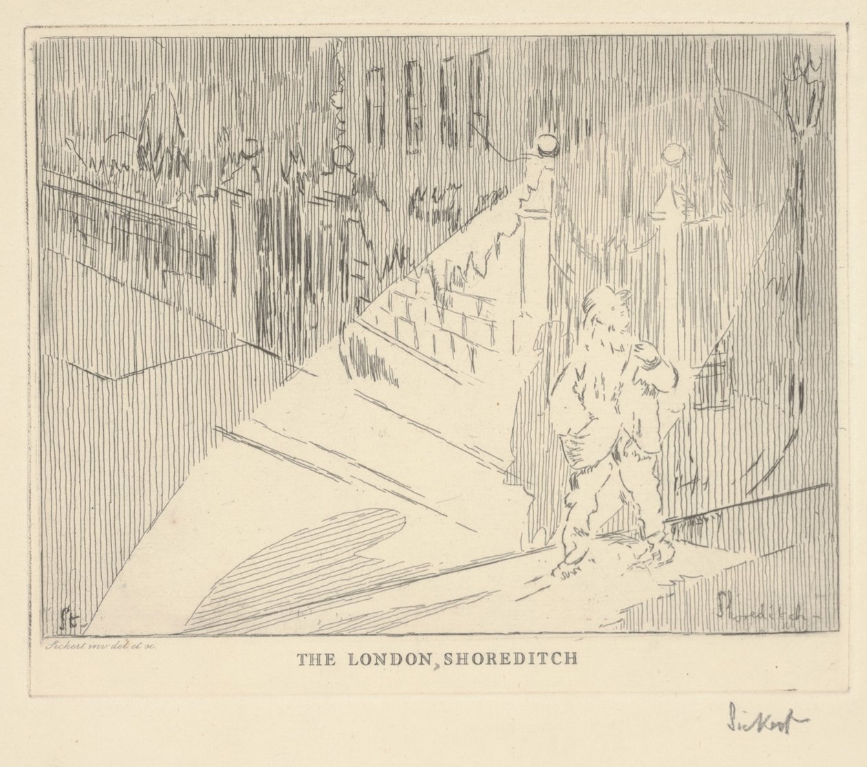 A londoni Shoreditch (rézkarc) alkotó: Walter Richard Sickert