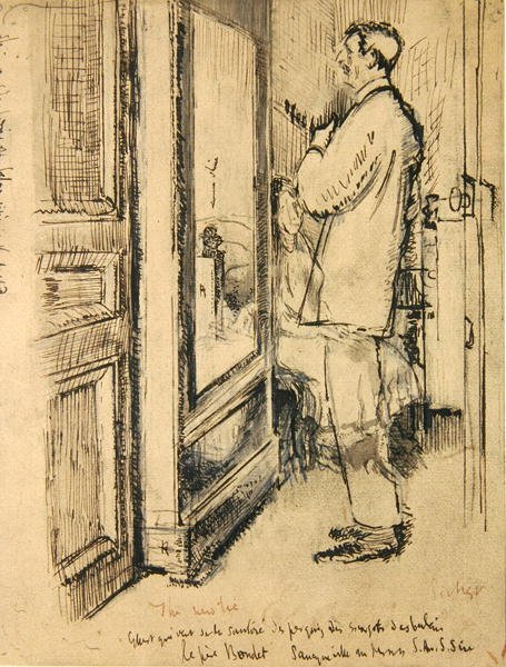 Az új nyakkendő, 1922 körül (toll és tus, tus, mosás, papír) alkotó: Walter Richard Sickert