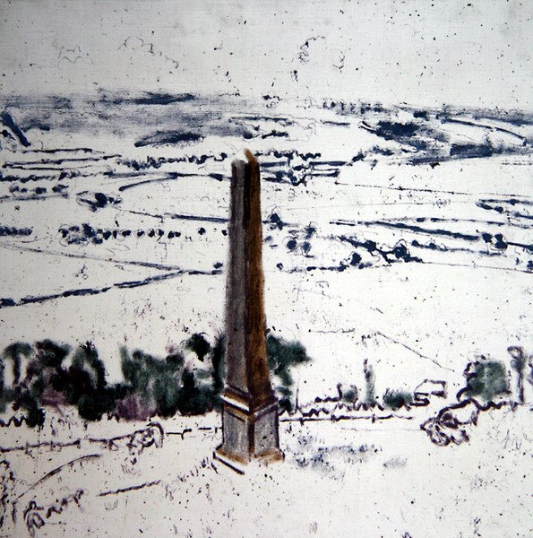 Az obeliszk Arques-ban, Eaulne Valley, Dieppe, 1913-1914 körül (olaj, vászon) alkotó: Walter Richard Sickert