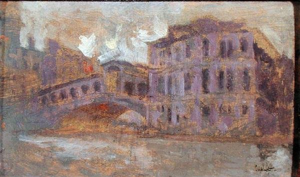 A Rialto-híd és a Palazzo Camerlenghi alkotó: Walter Richard Sickert