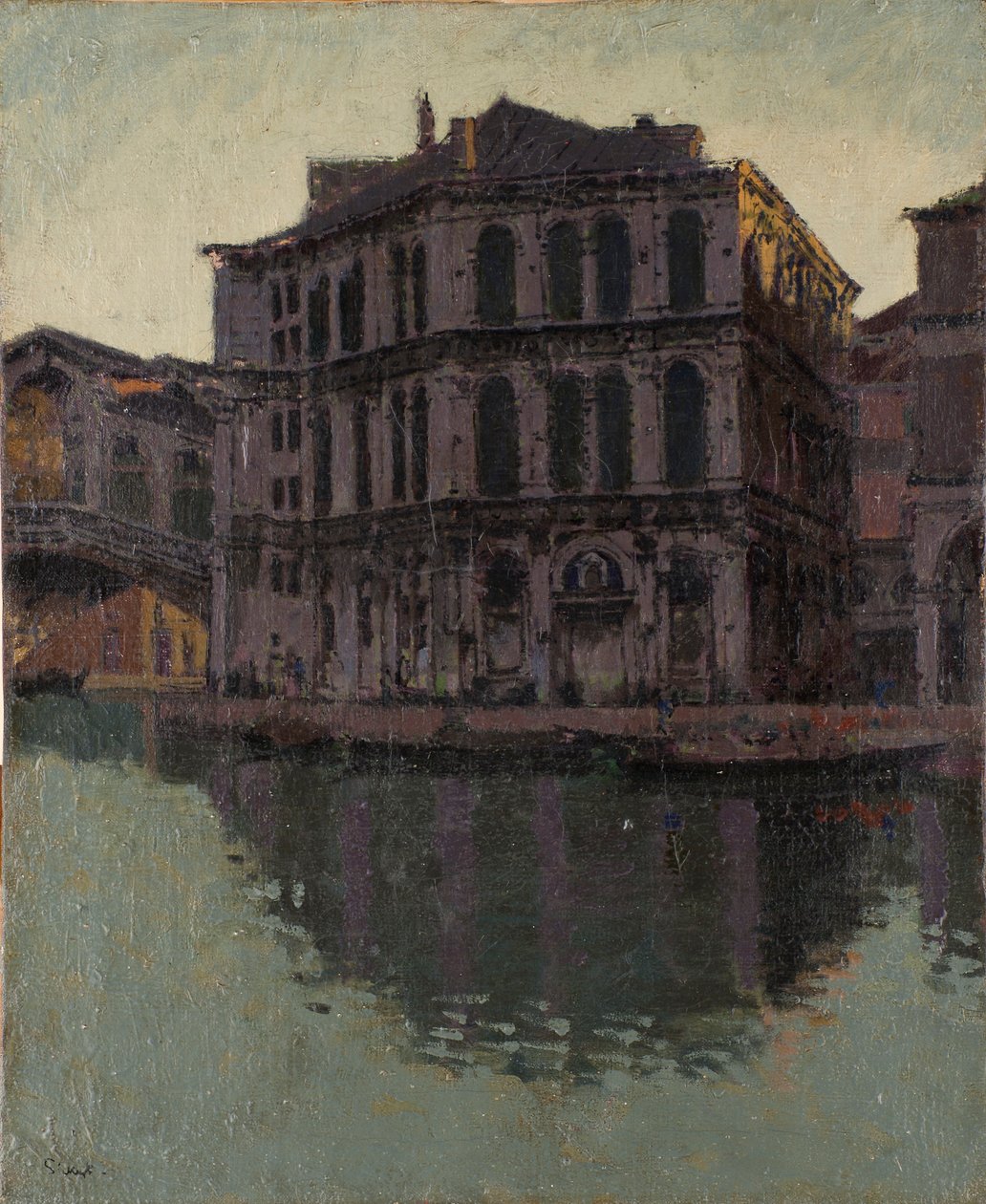 "A Rialto híd és a Palazzo dei Camerlenghi", 1902-04 alkotó: Walter Richard Sickert