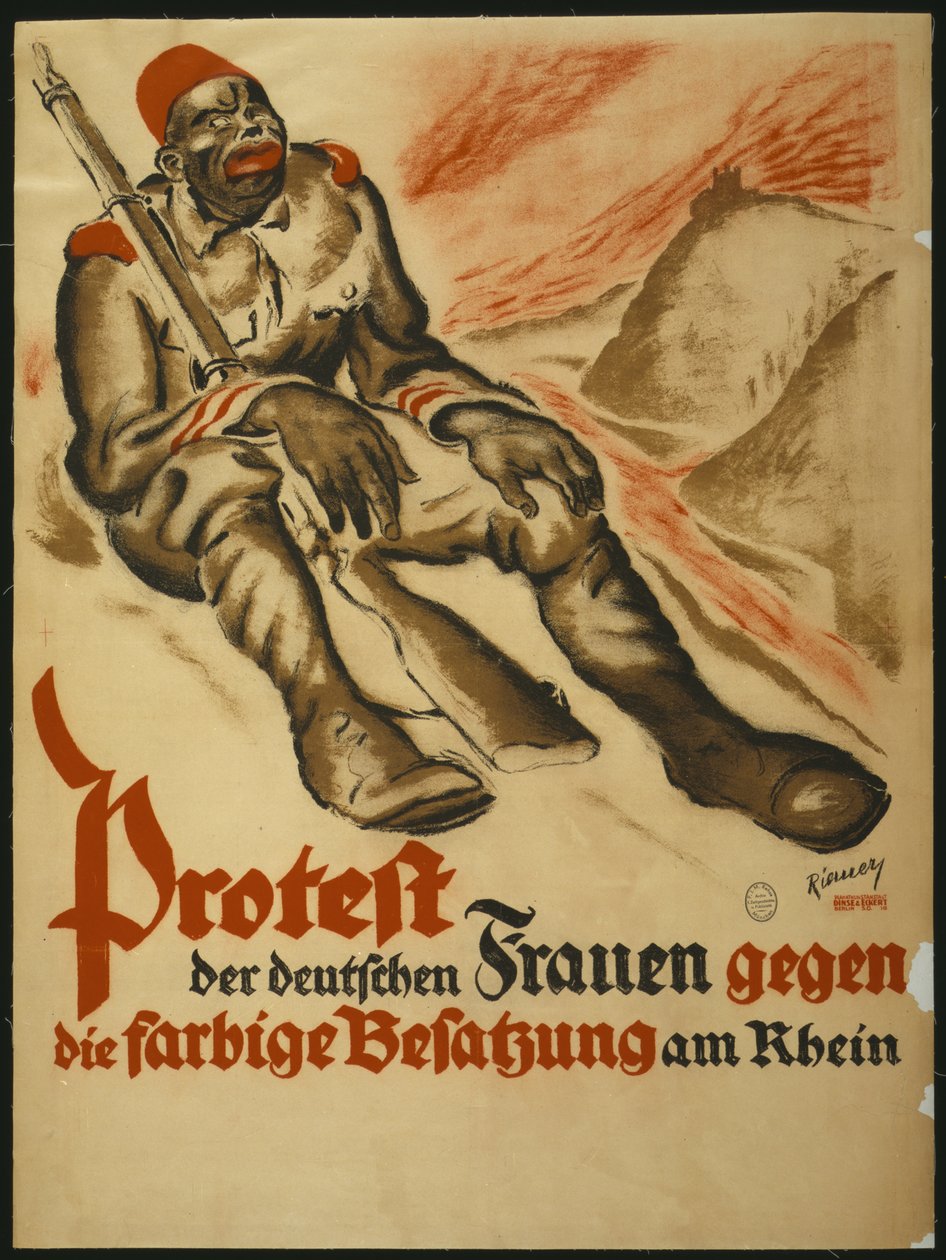 Német nők tiltakoznak a Rajna színes megszállása ellen, 1920. alkotó: Walter Riemer