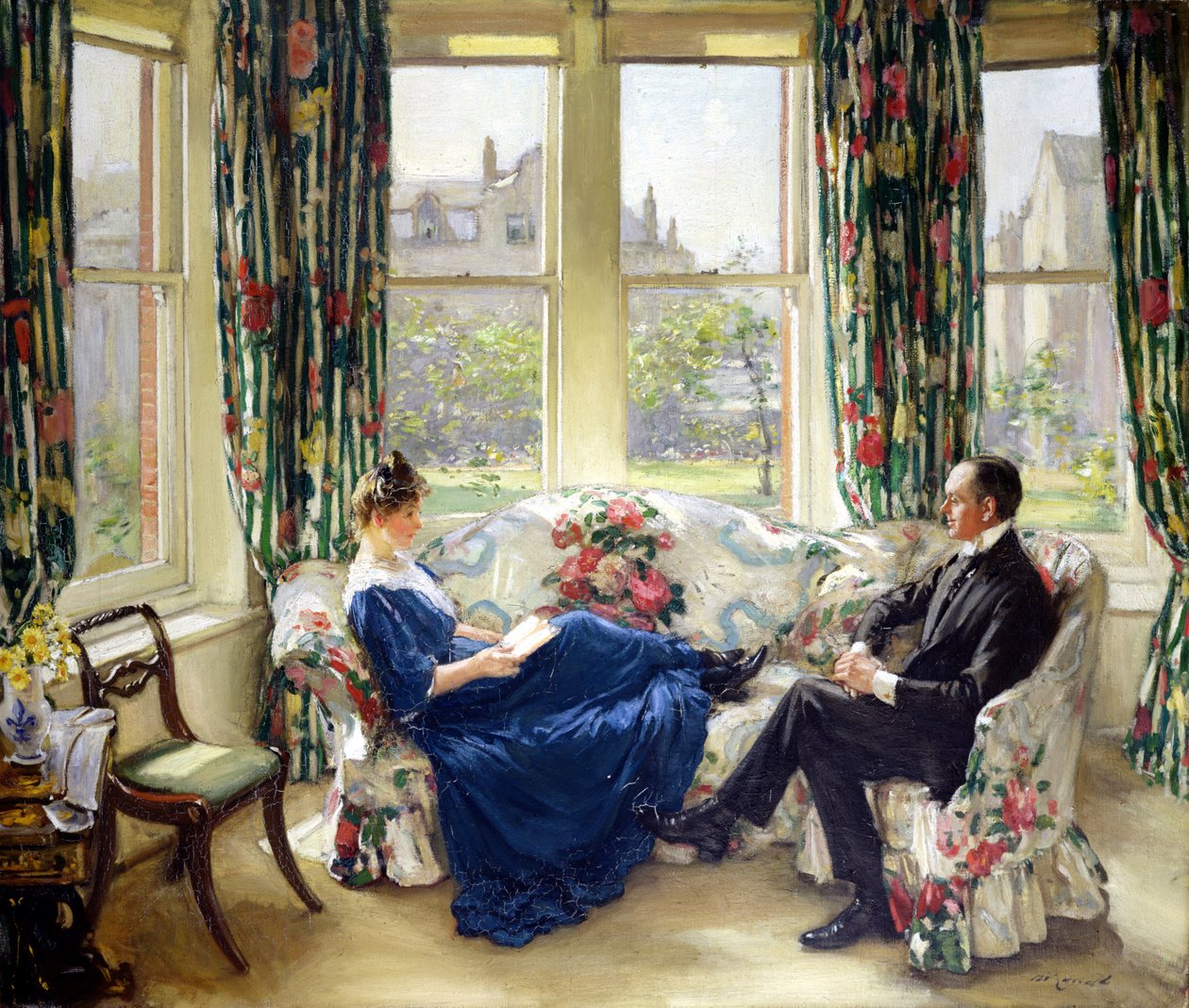 The Morning Room, 1907 körül (olaj, vászon) alkotó: Walter Russell