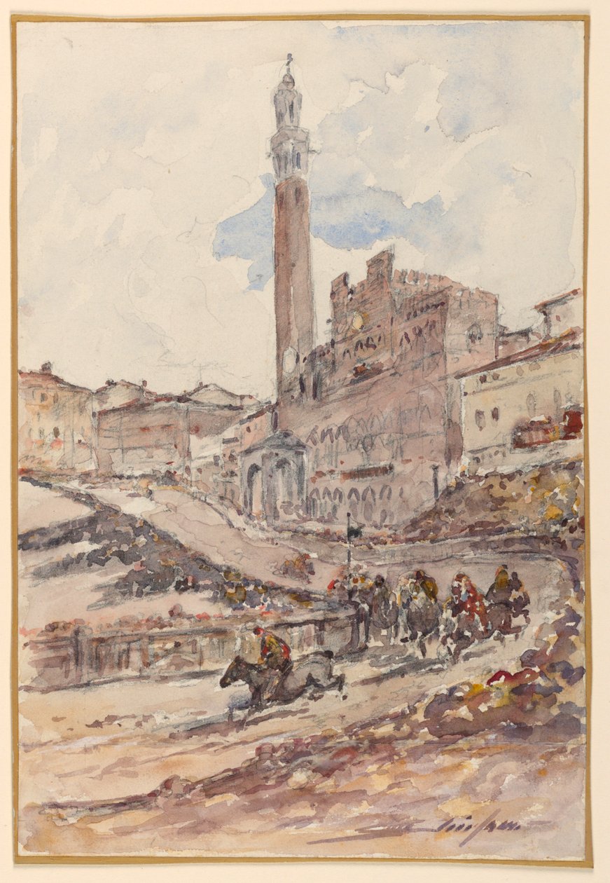 Lóverseny, Siena, Olaszország alkotó: Walter Shirlaw