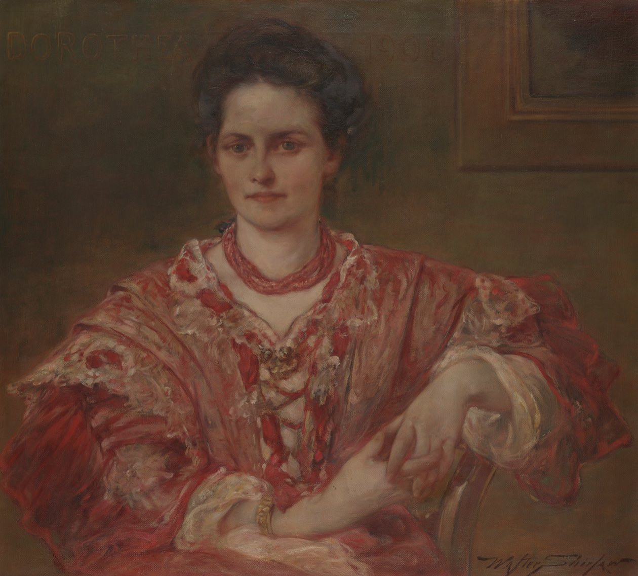 Dorothea A. Dreier portréja (1870 alkotó: Walter Shirlaw