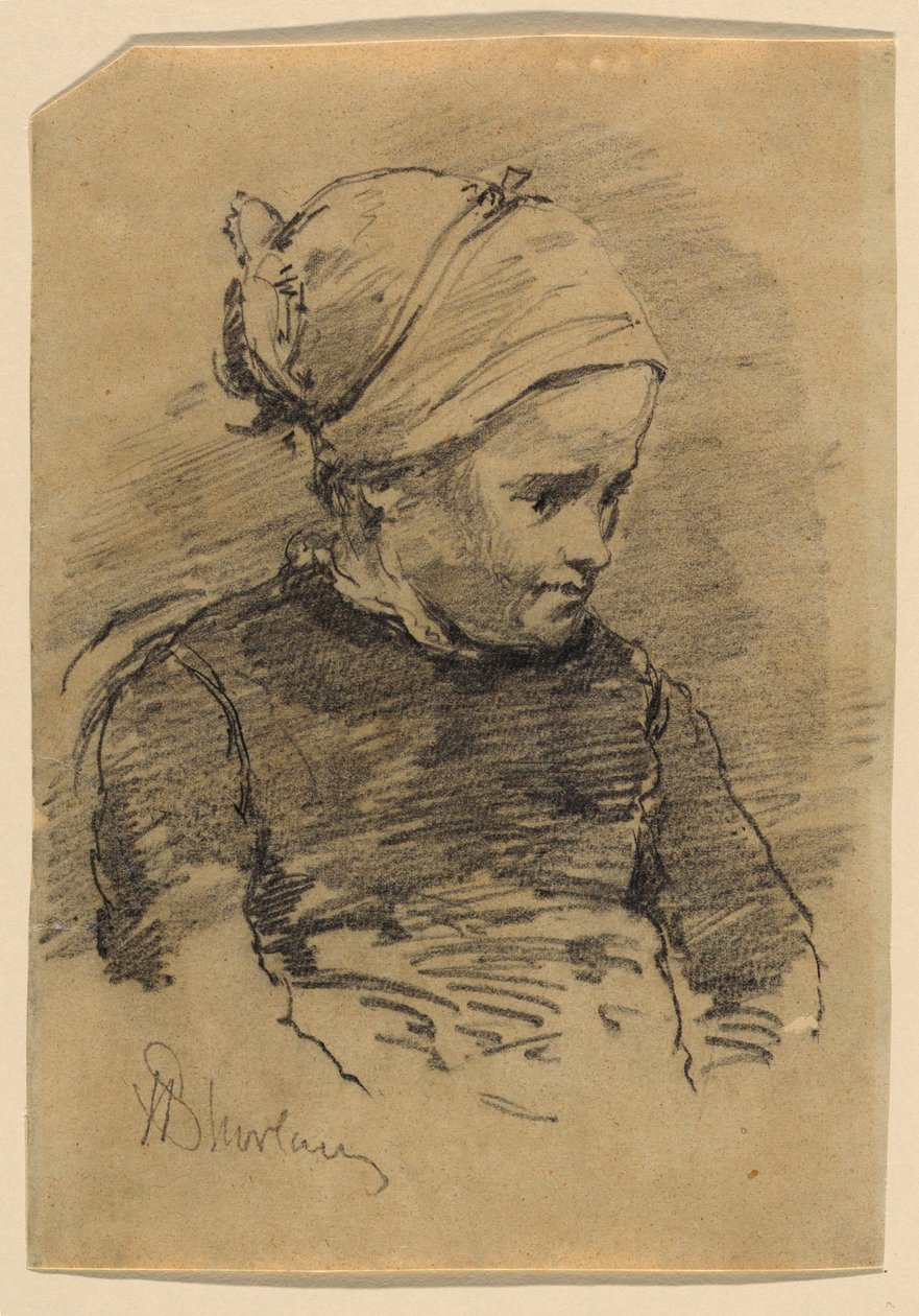 Egy parasztlány portréja alkotó: Walter Shirlaw