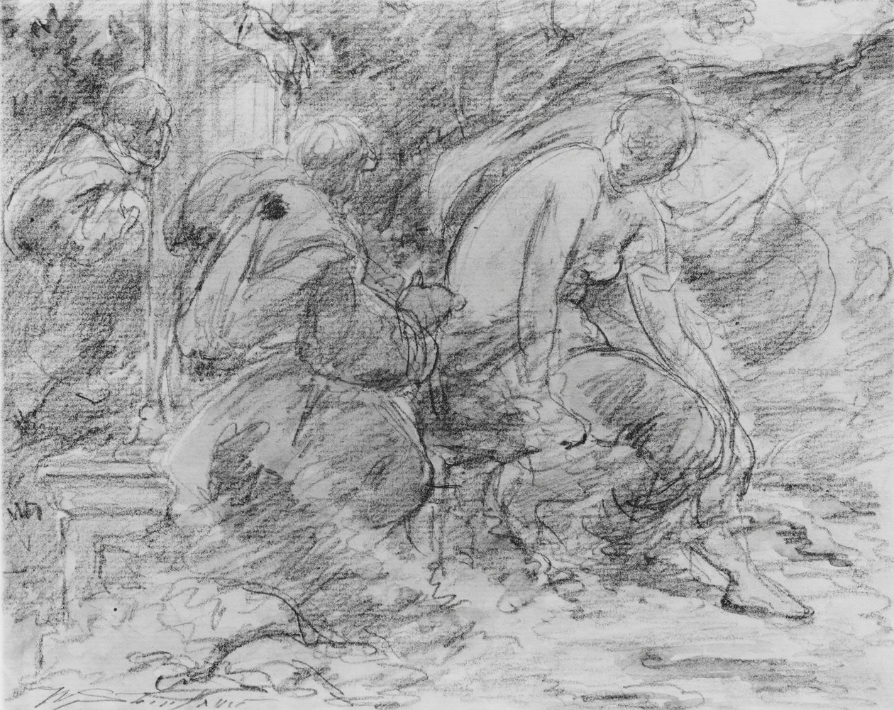 Susanna és a vének, . alkotó: Walter Shirlaw