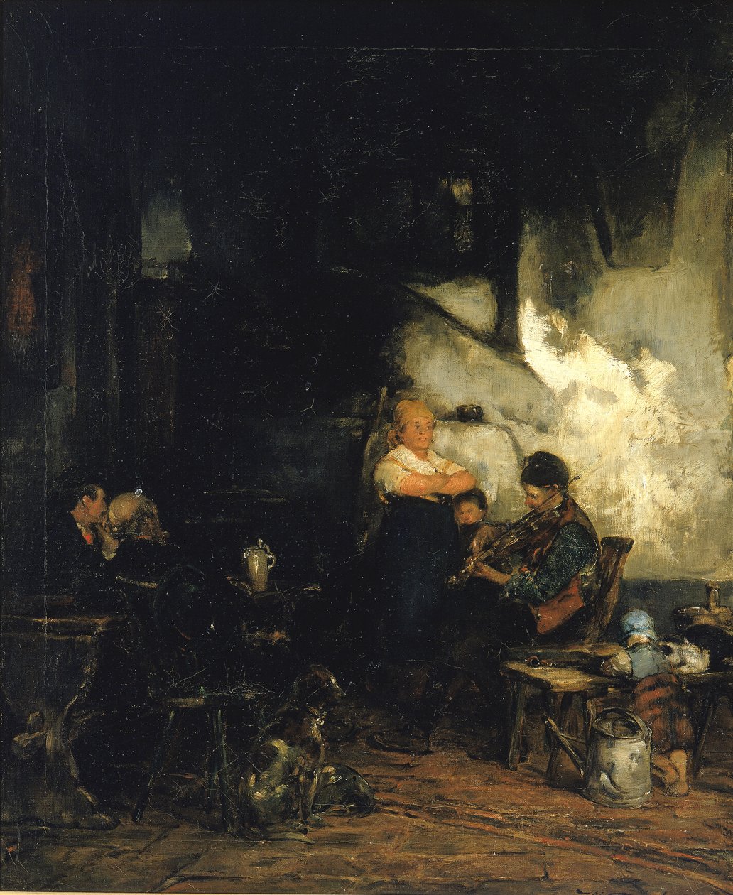 Az Inn, Németország, kb. 1873. alkotó: Walter Shirlaw