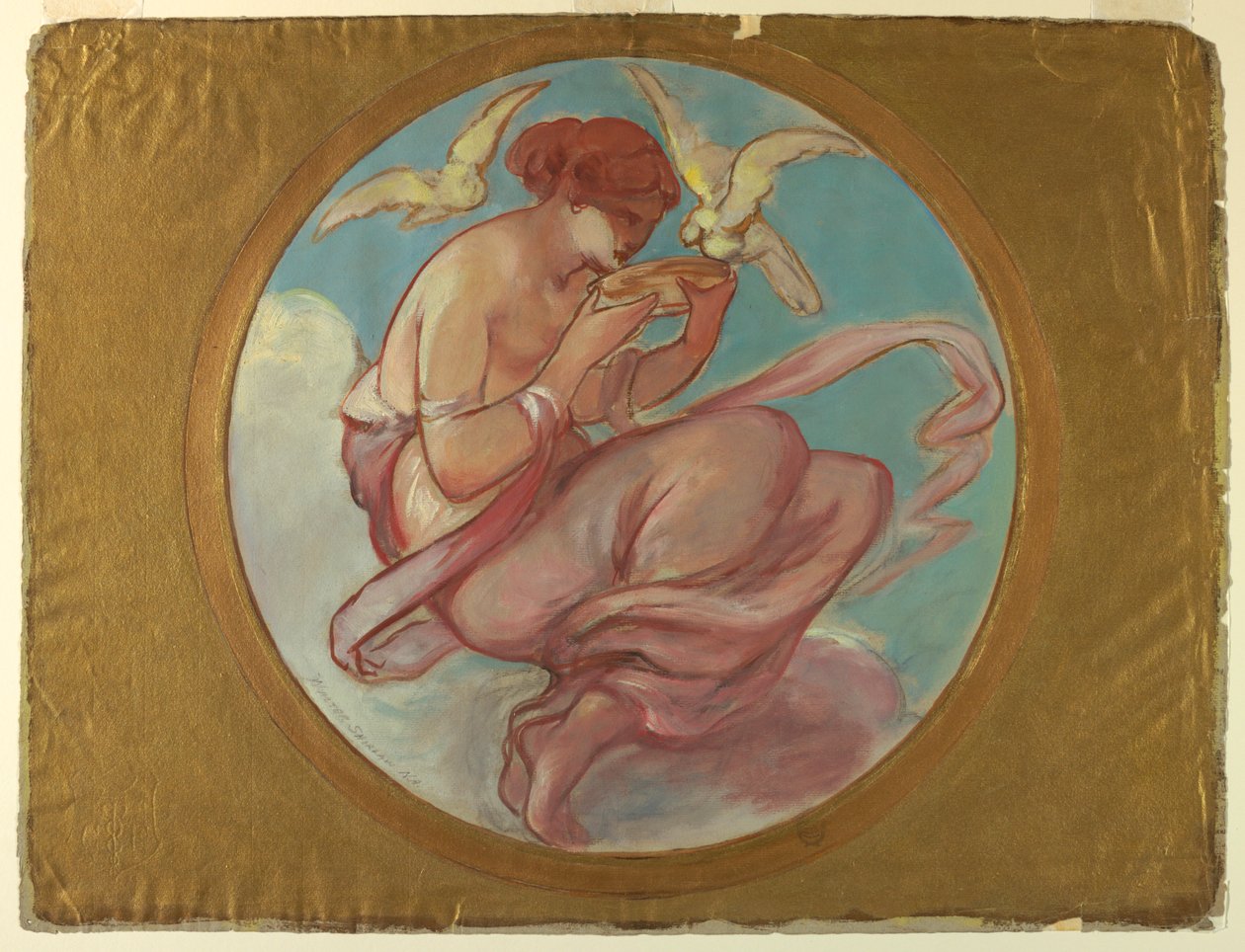 Vénusz (falfestmény tervezése) alkotó: Walter Shirlaw