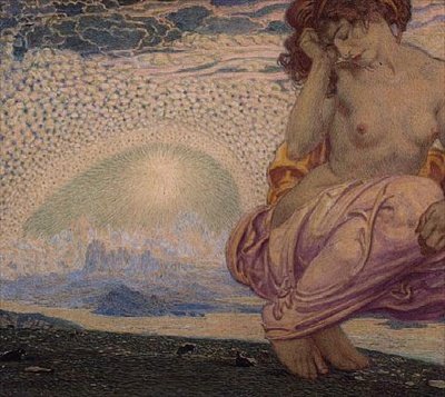 A végtelen álma (akvarell papíron) alkotó: Walter Sigmund Hampel