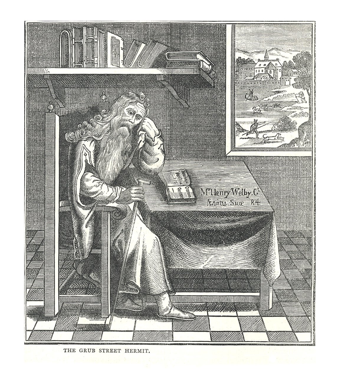 A Grub utcai remete. A Richardson által kiadott képről, 1878 alkotó: Walter Thornbury