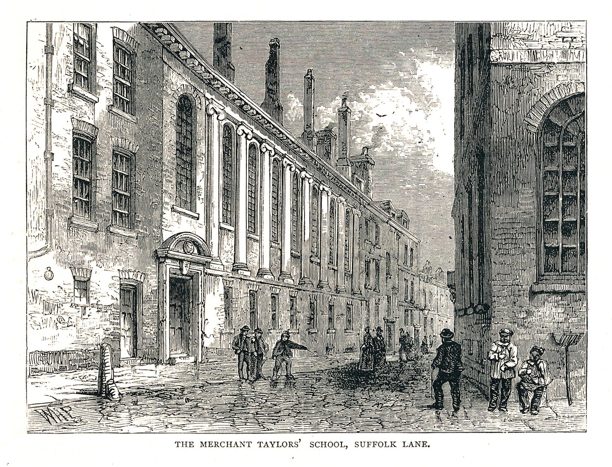 A Merchant Taylors School, Suffolk Lane, 1878 alkotó: Walter Thornbury