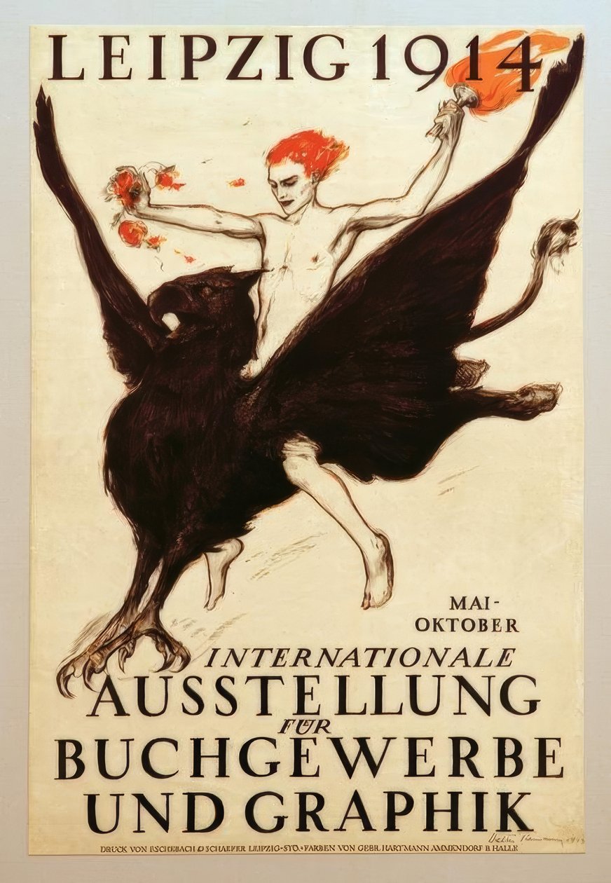 Lipcse 1914, nemzetközi könyvkereskedelmi és grafikai kiállítás alkotó: Walter Tiemann