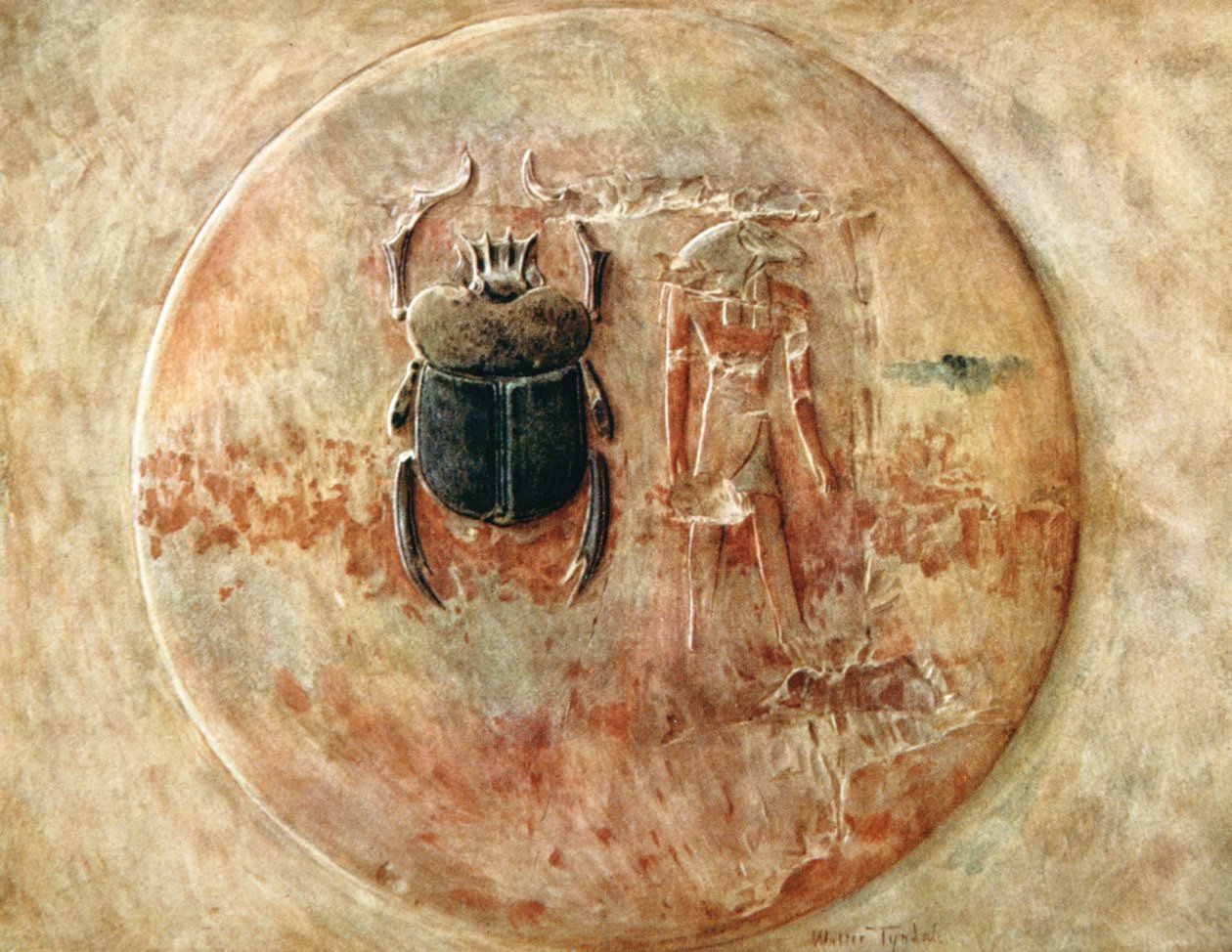 Scarab and Ra, Seti sírja, Egyiptom, 1910 alkotó: Walter Tyndale