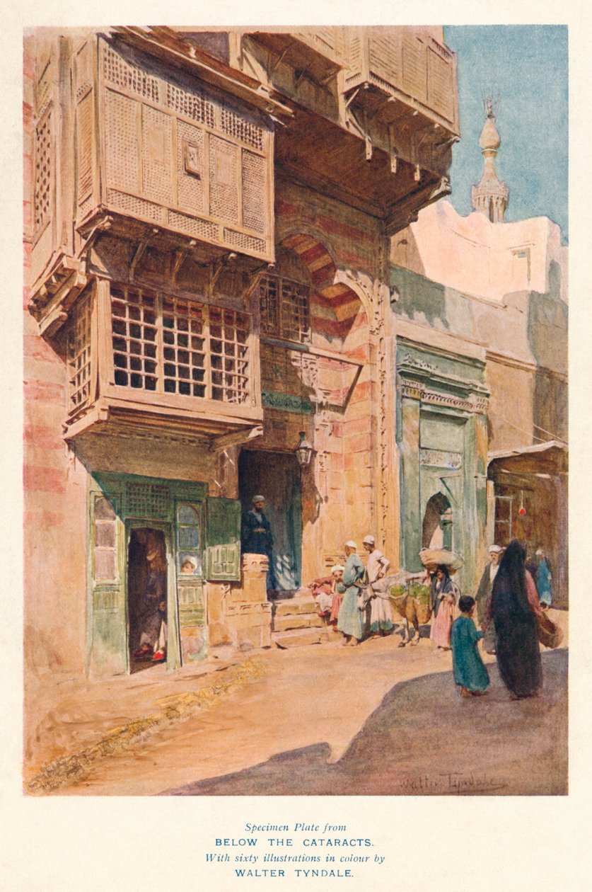 Utcai jelenet, Egyiptom, 1907. alkotó: Walter Tyndale