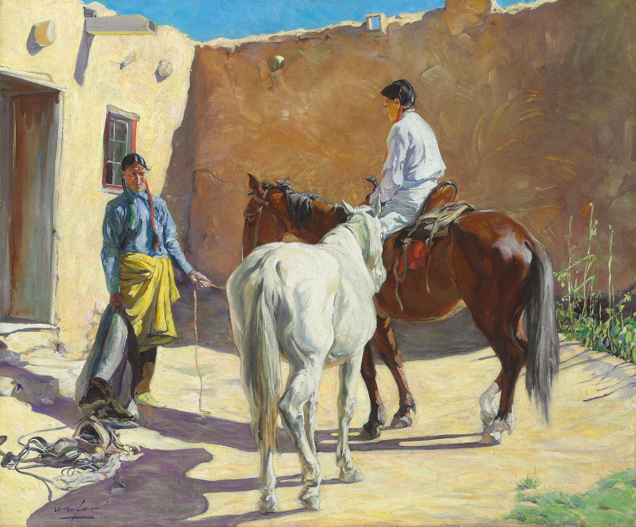 Felkészülés alkotó: Walter Ufer