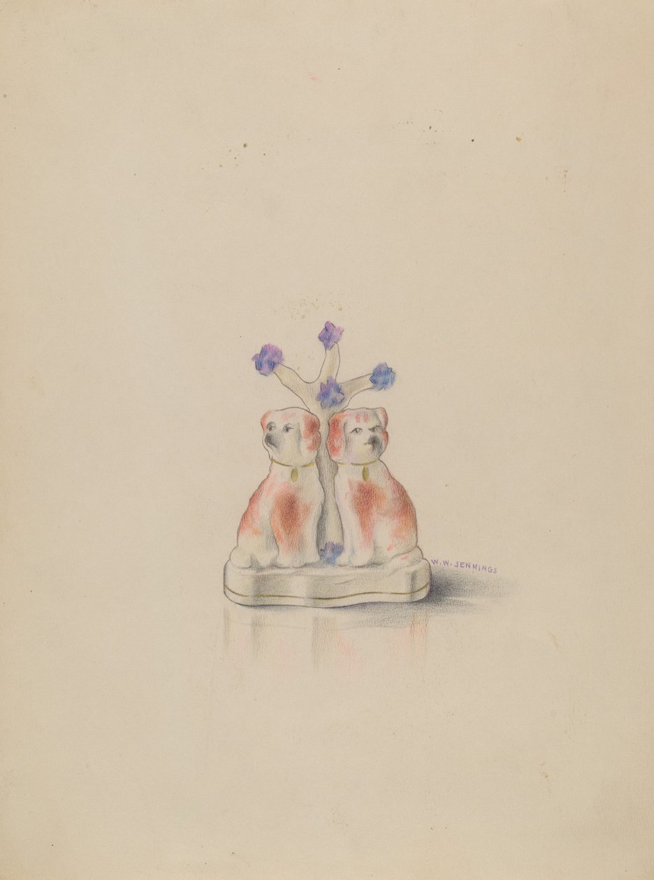 Porcelán kutyák alkotó: Walter W. Jennings