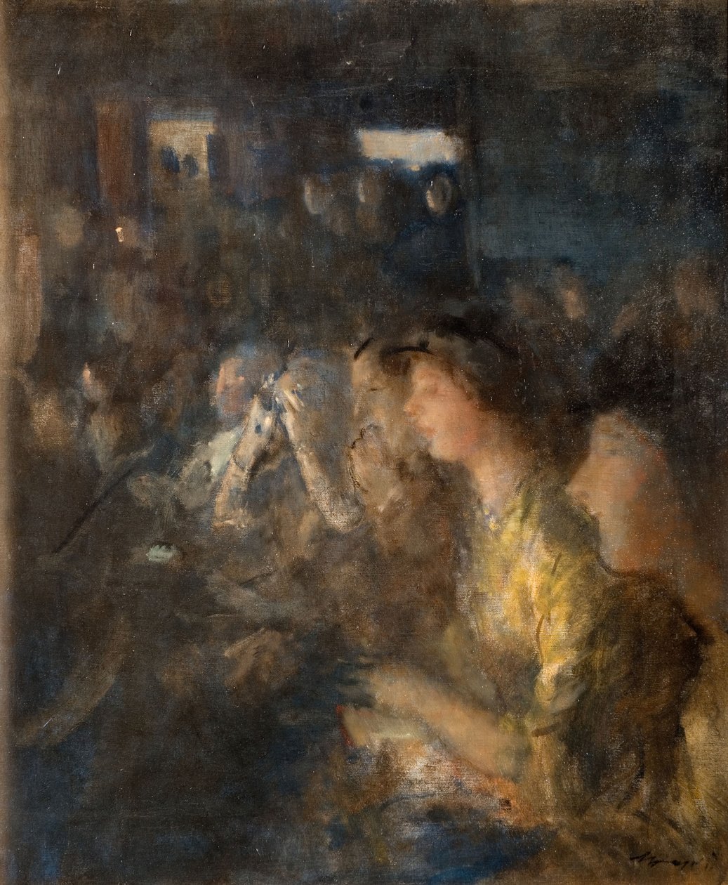 Jelenet a színházban, 1912. alkotó: Walter Westley Russell