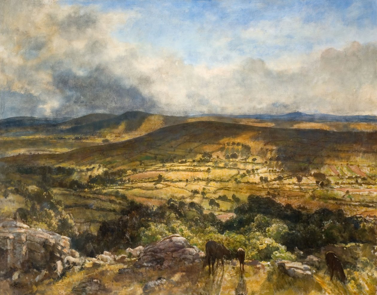 Widecombe In The Moor, Devon, 1922. alkotó: Walter Westley Russell