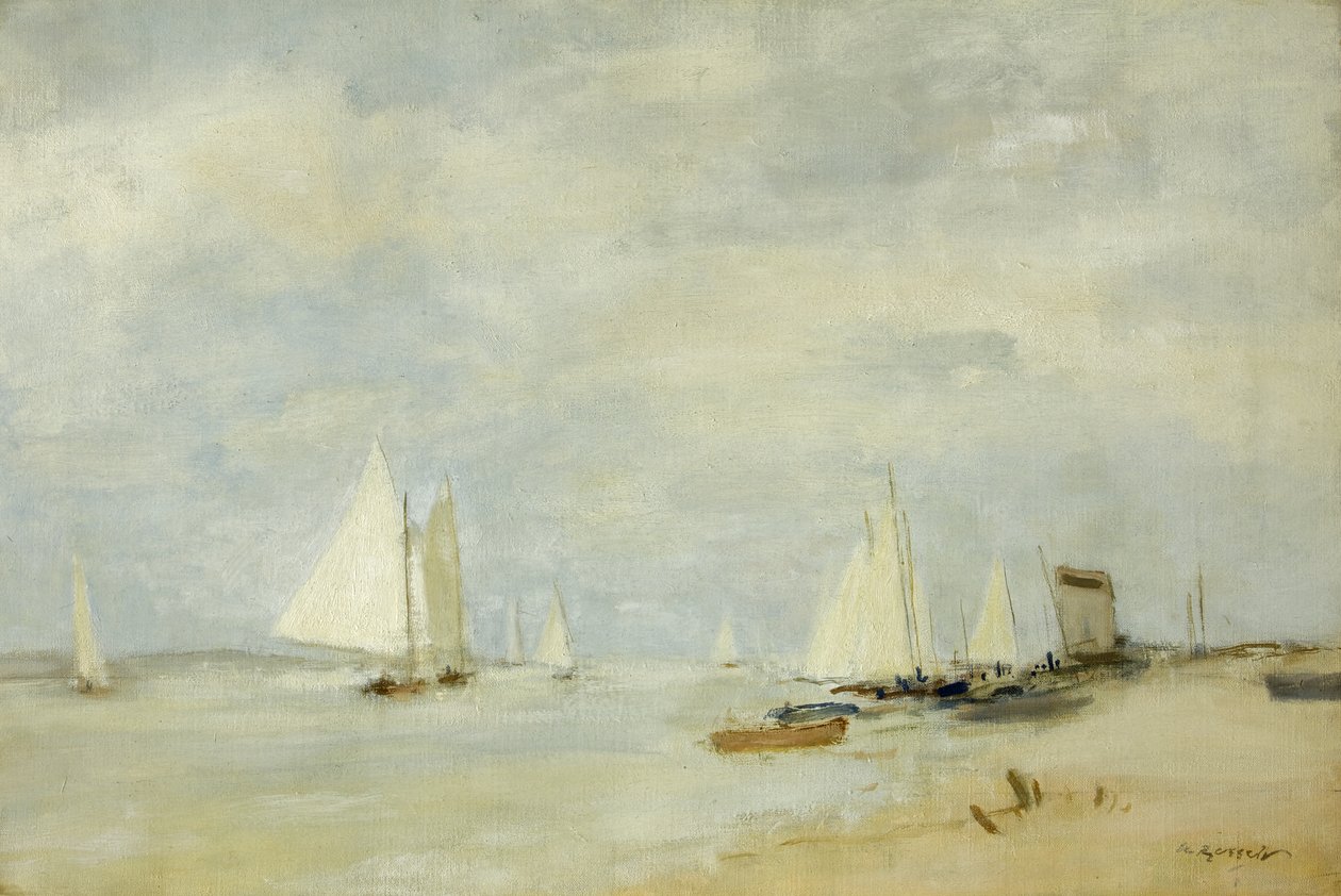 Yachts in the Cutting (olaj, vászon) alkotó: Walter Westley Russell