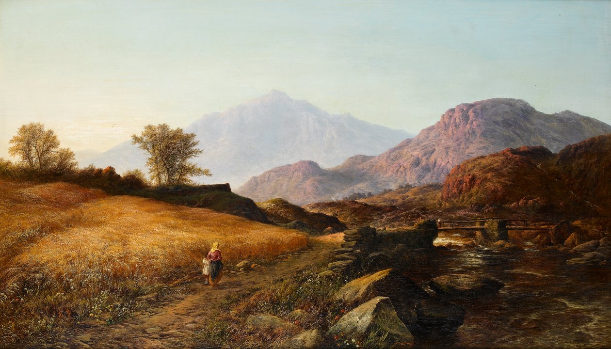 Szüret a Lleder folyó mellett, Észak-Wales, 1874 alkotó: Walter Williams
