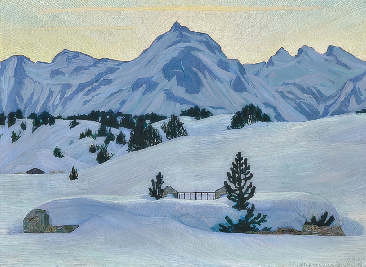 Téli táj Maloja közelében. 1912 alkotó: Walter von Ruckteschell