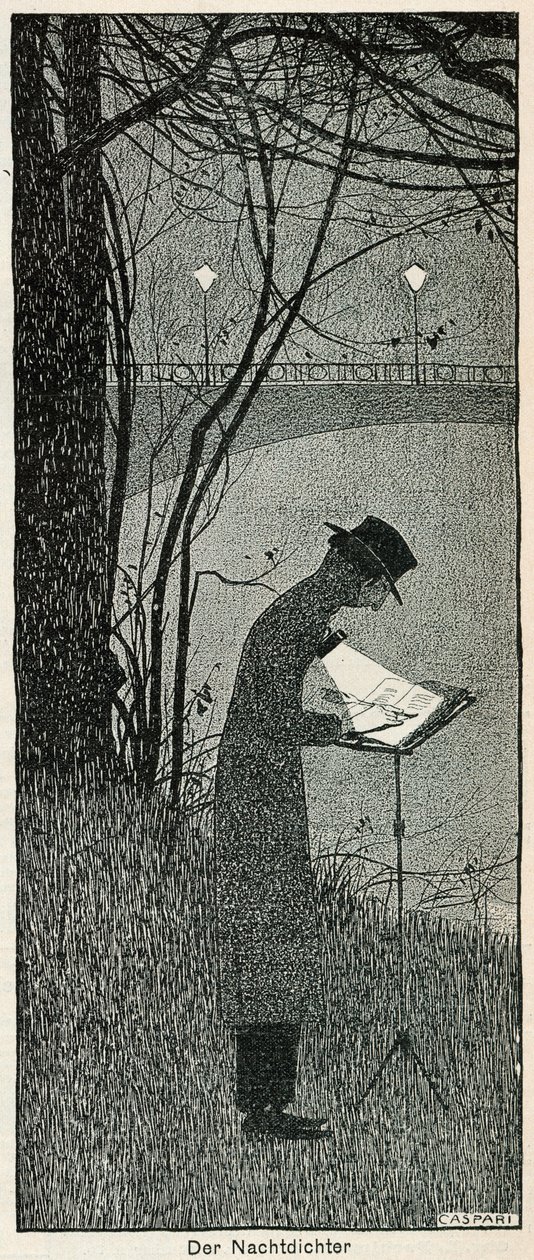 "Az éjszakai költő" "The Night-Closer", 1898 alkotó: Walther Caspari