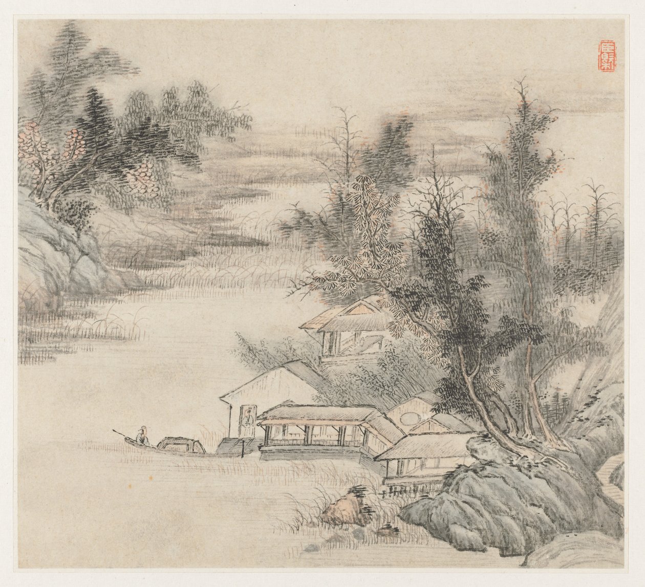 Tájképek albuma: 2. levél, 1677. alkotó: Wang Gai