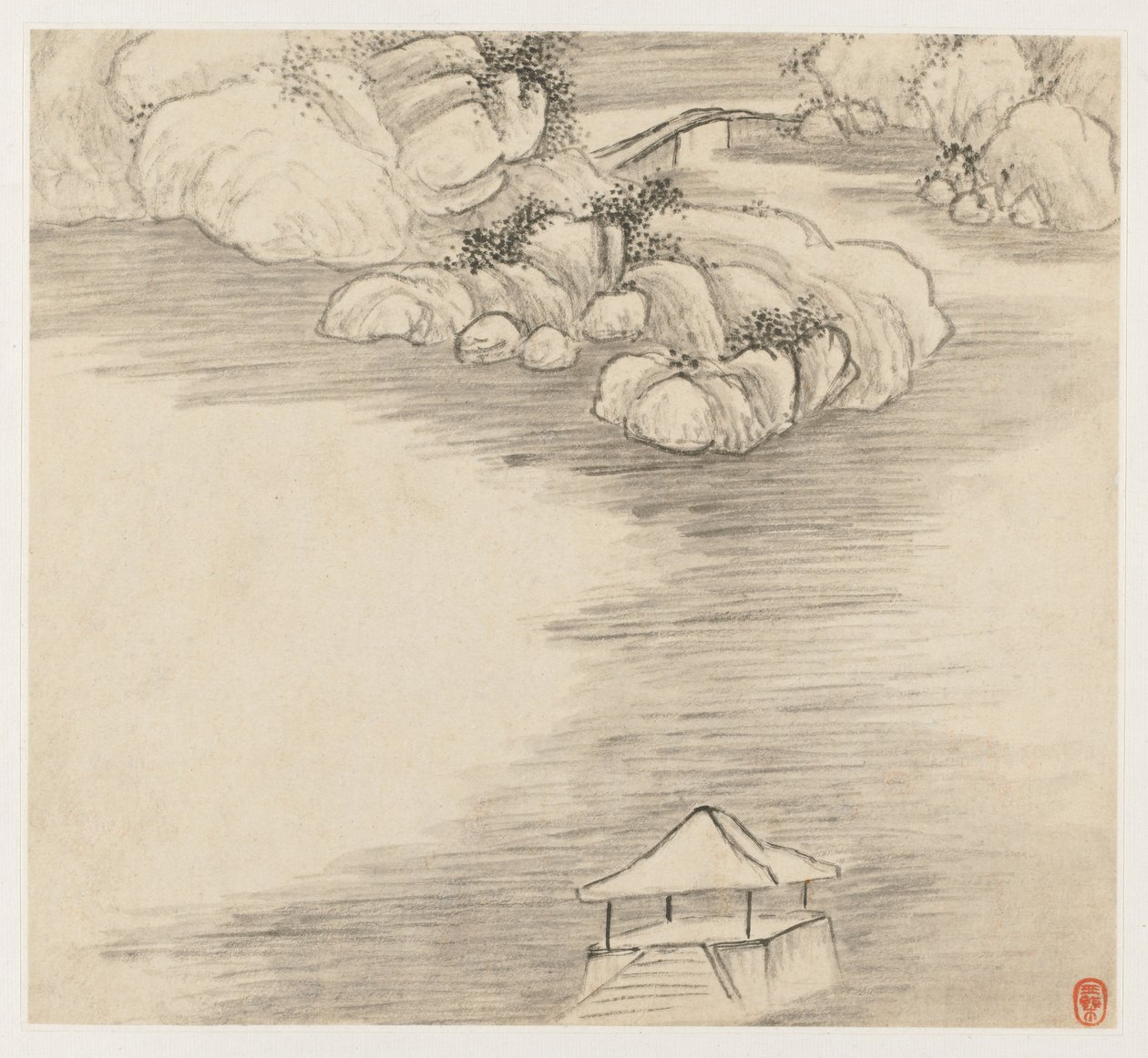 Tájképek albuma: 3. levél, 1677. alkotó: Wang Gai