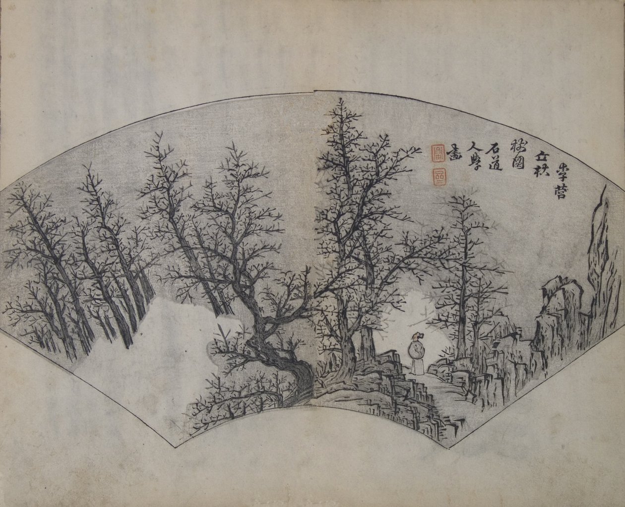 Régi fák, Li Cheng 919-967, Kuncan 1612-1673 értelmezésében, innen..., Első kiadás, 1679. alkotó: Wang Gai