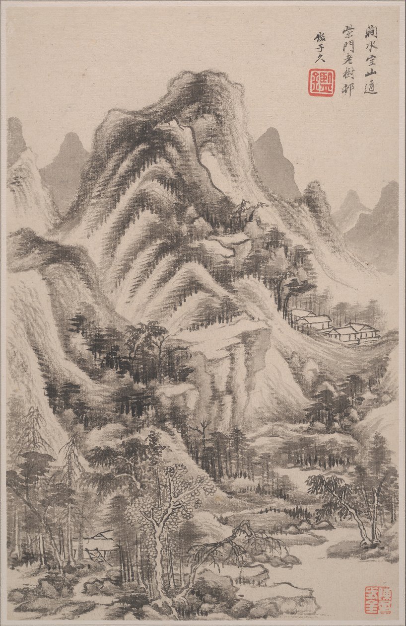 Tájképek régi mesterek stílusában, 1668-ban. alkotó: Wang Jian