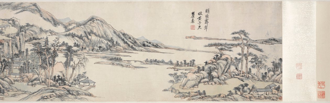 Zöld csúcsok tiszta ég alatt: Huang Gongwang után, 1703-1708. alkotó: Wang Yuanqi