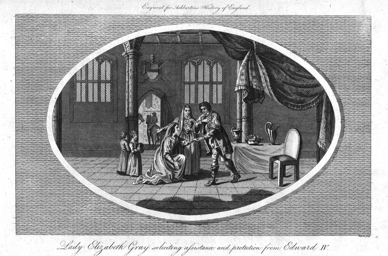„Lady Elizabeth Gray segítséget és védelmet kér IV. Edwardtól”, 1793 alkotó: Warren