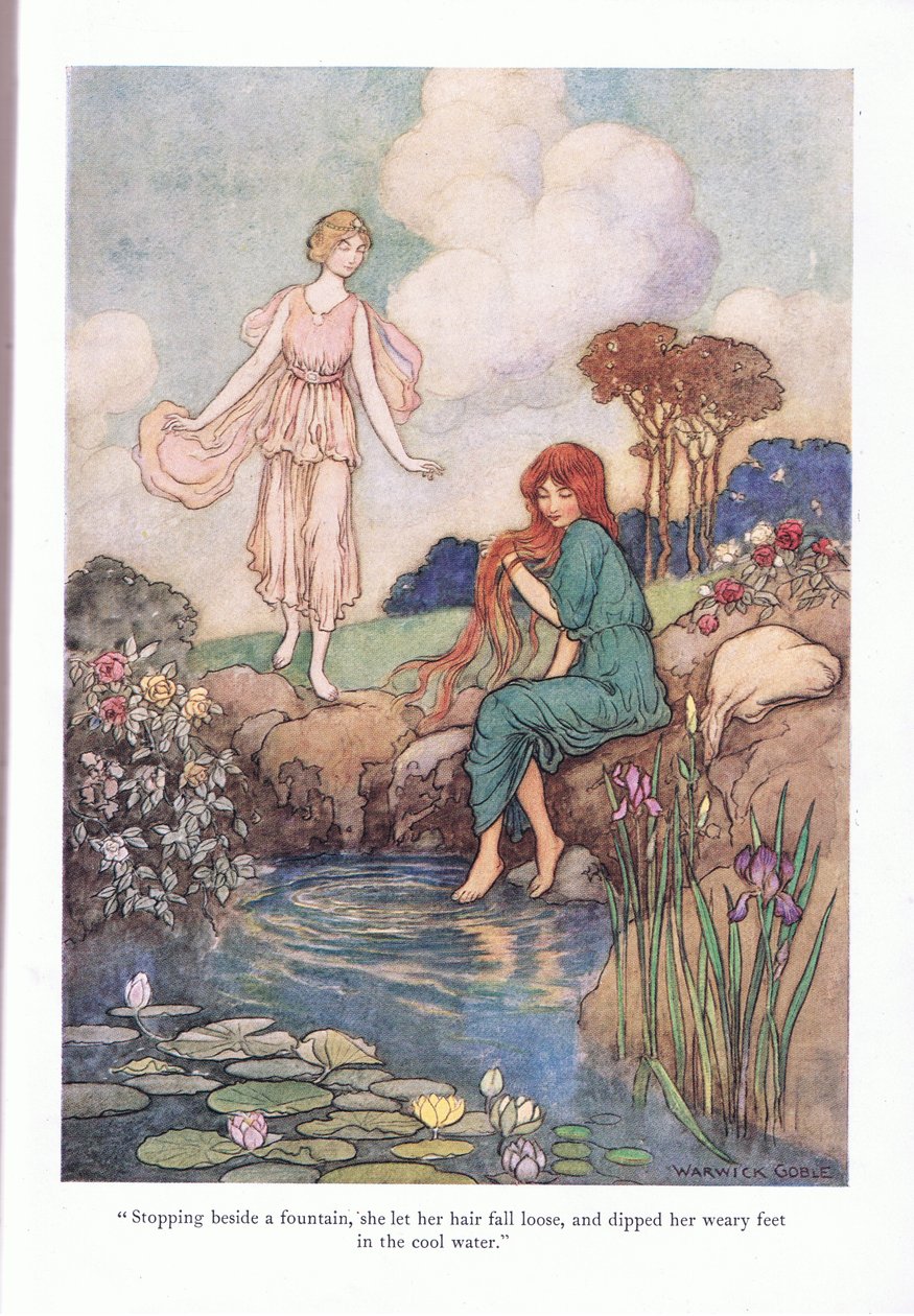 Megállás egy szökőkút mellett alkotó: Warwick Goble