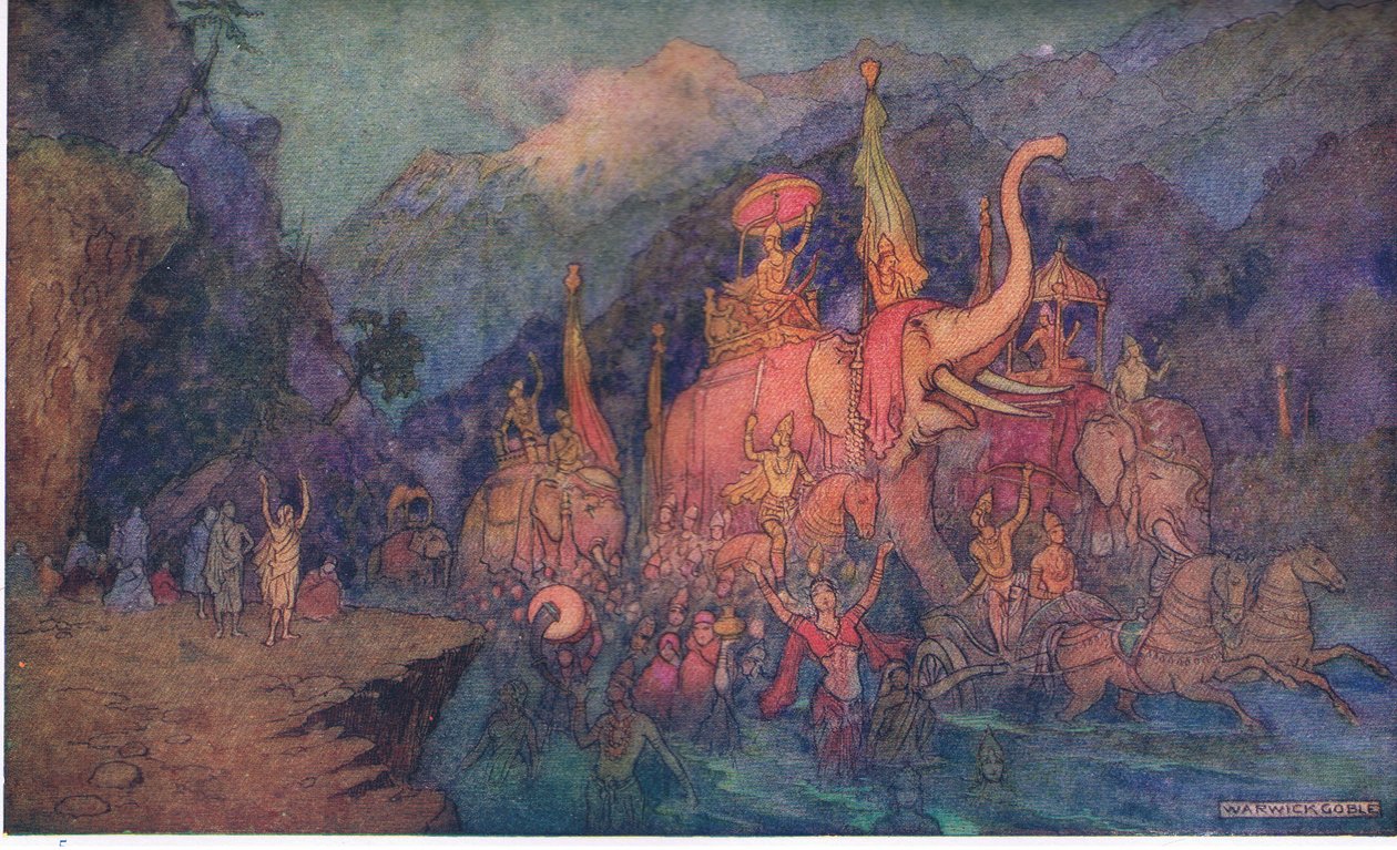 A csatában elesett hősök visszatérése alkotó: Warwick Goble