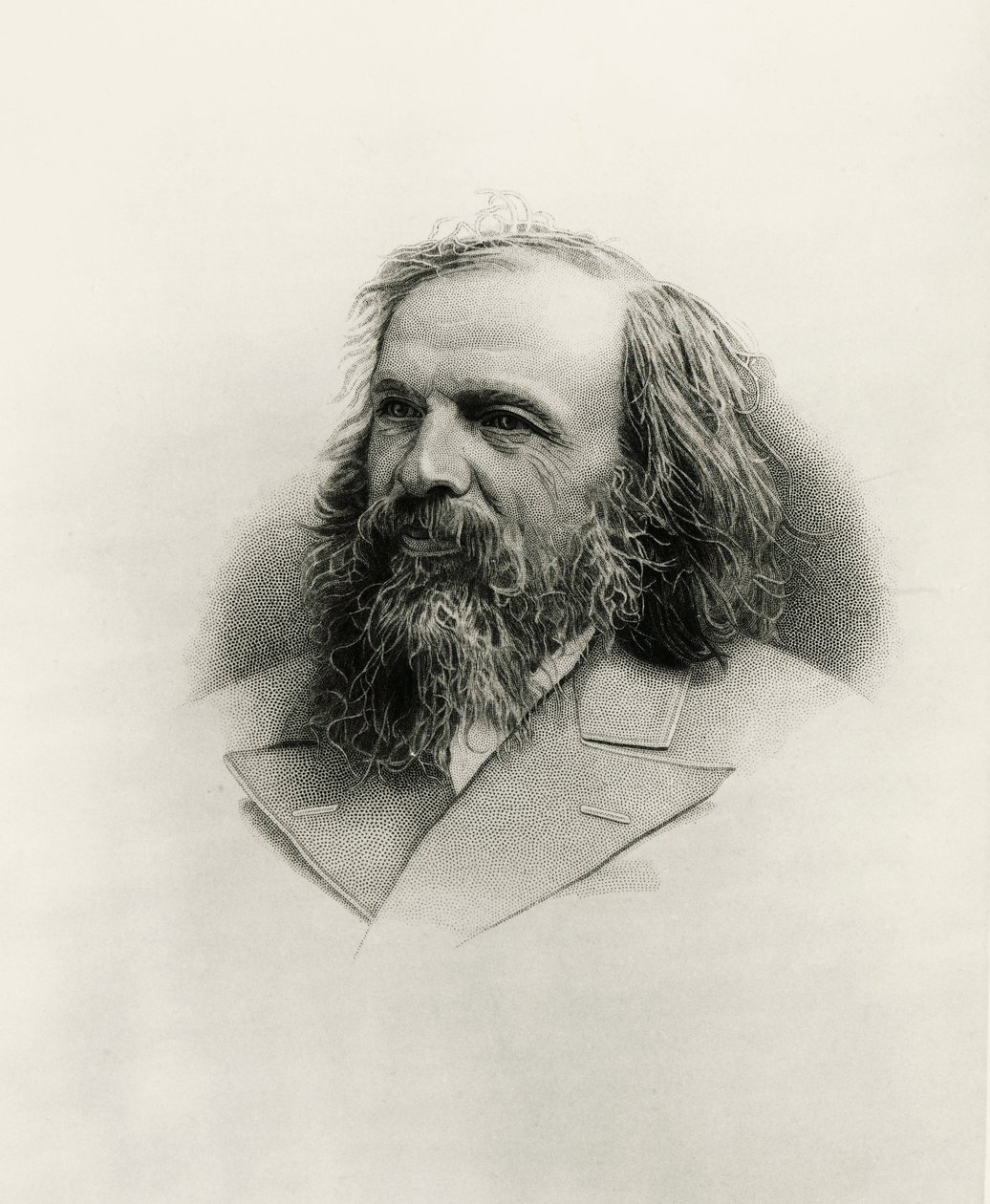 Dmitrij Ivanovics Mengyelejev portréja (Tobolszk alkotó: Warwick (after) Brookes