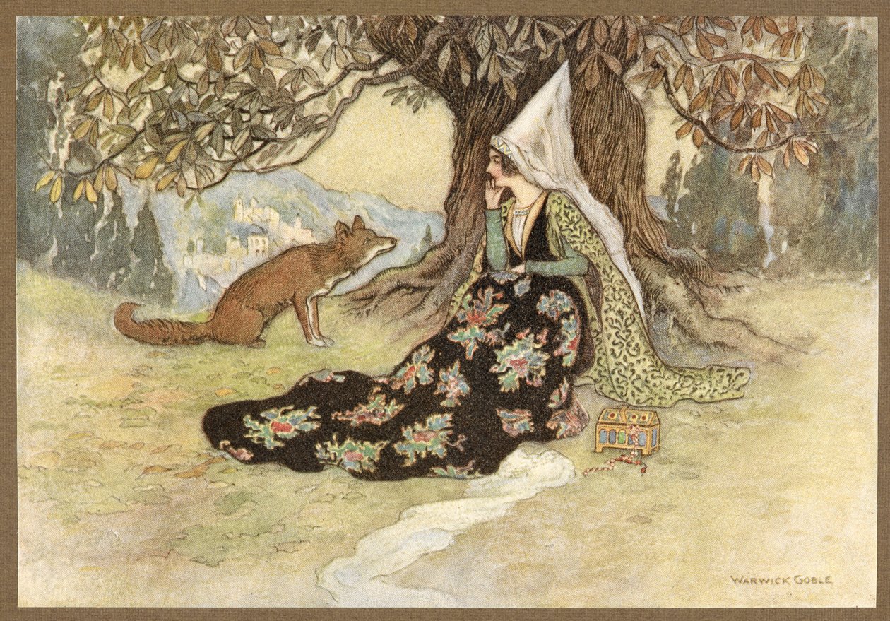Grannonia és a róka, A kígyóból. alkotó: Warwick Goble