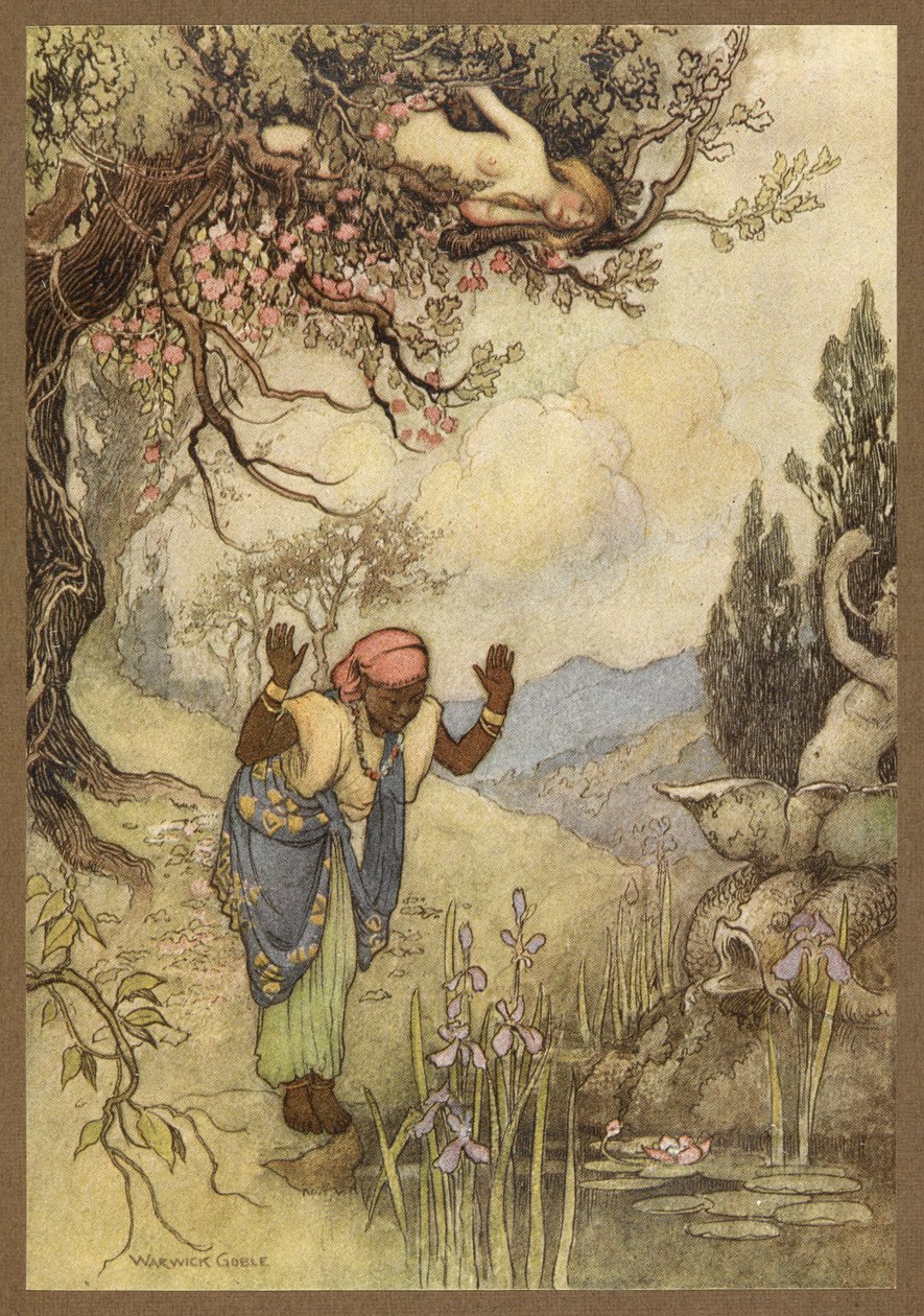 A rabszolga a kútnál A három citromból. alkotó: Warwick Goble