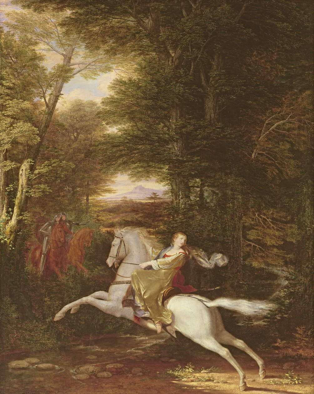 Florimell repülése, 1819 alkotó: Washington Allston