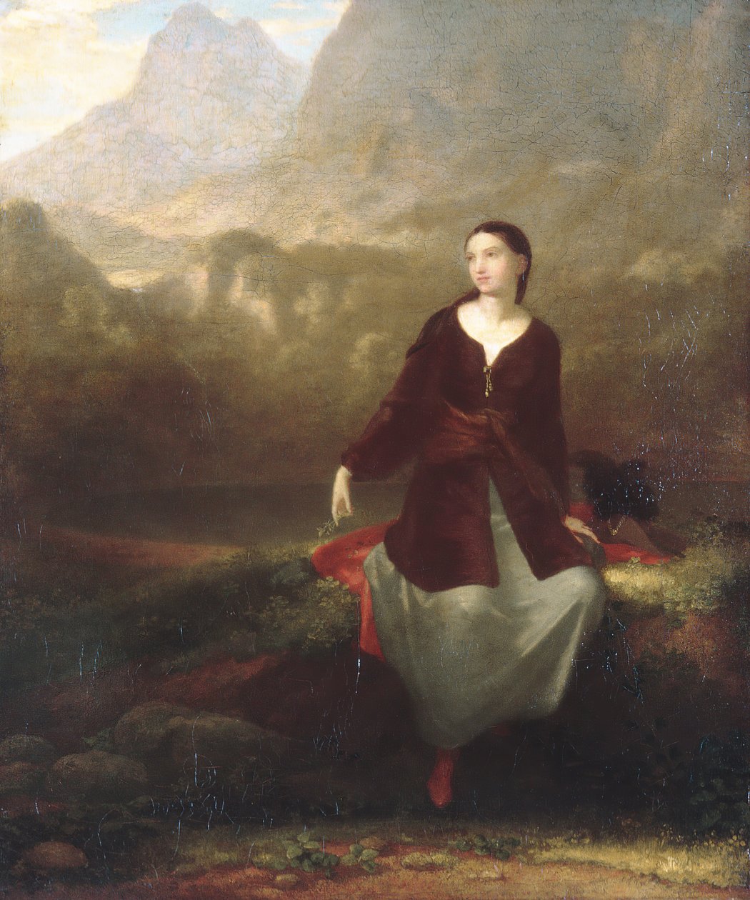 A spanyol lány álmodozásban, 1831. alkotó: Washington Allston