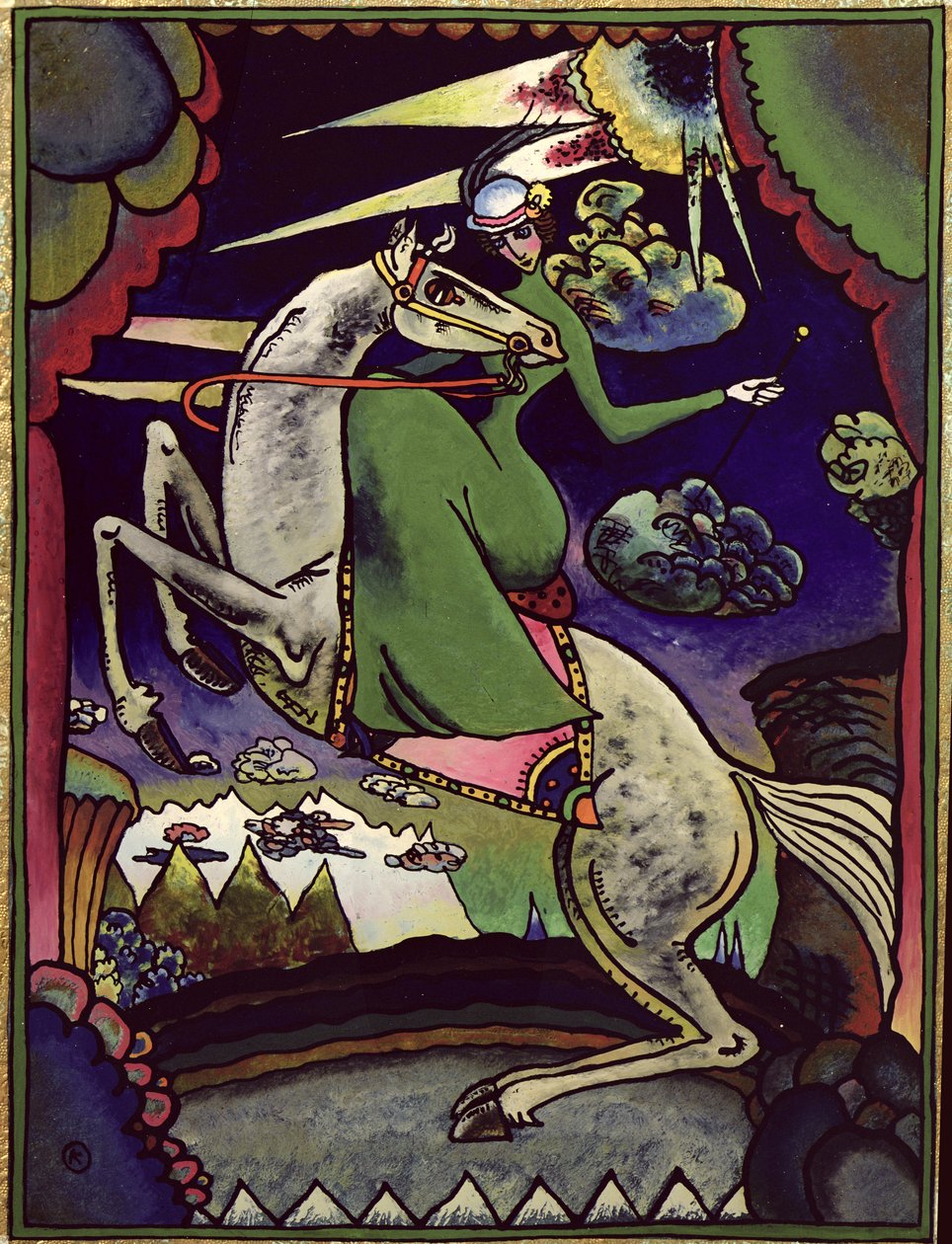 Amazonka a hegyekben, 1918 alkotó: Wassily Kandinsky