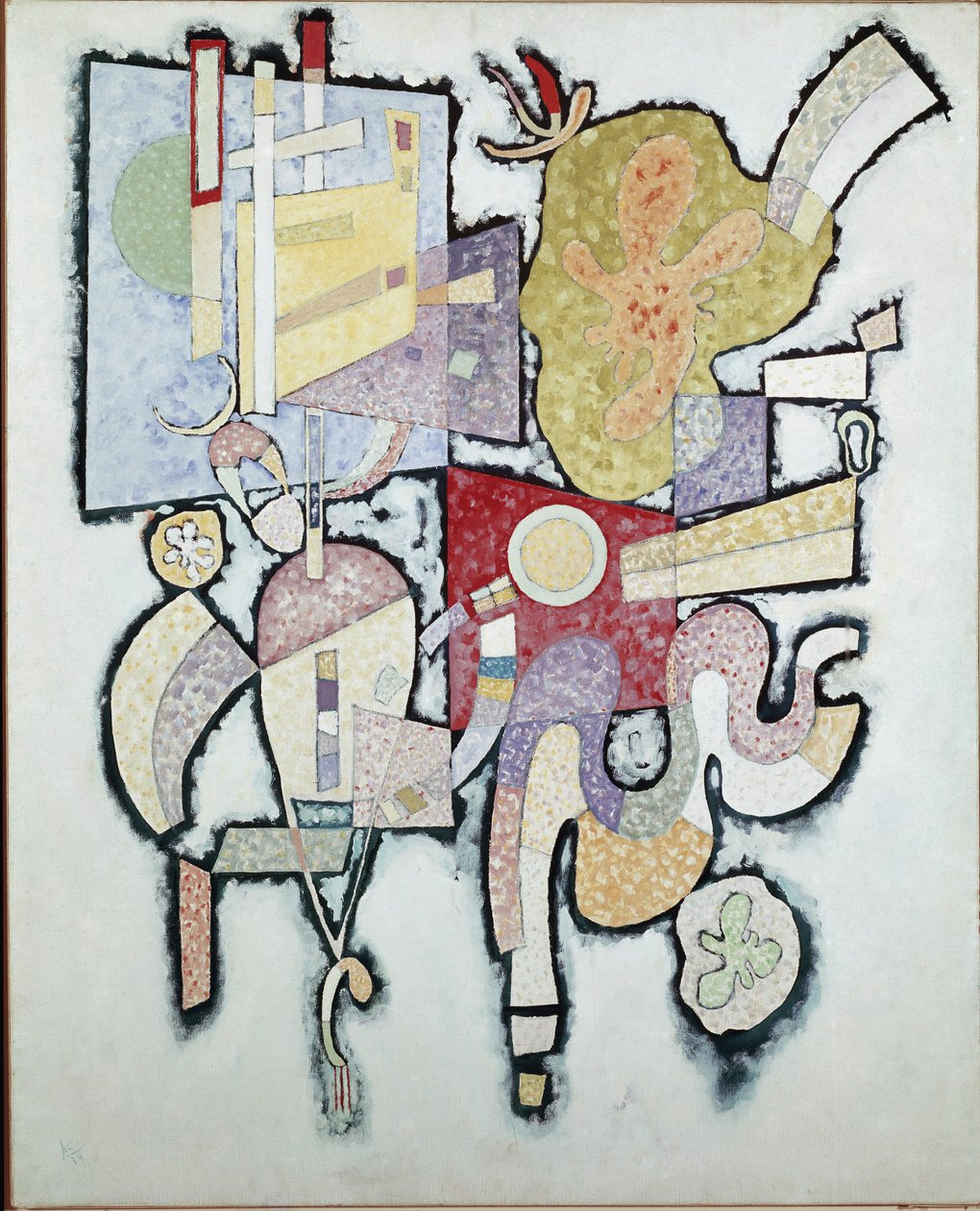 Kétértelműség – Vaszilij Kandinszkij (vagy Wassily Kandinski vagy Kandinskij, 1866-1944) festménye, 1939. Párizs, Musee National dArt Moderne, Pompidou központ alkotó: Wassily Kandinsky