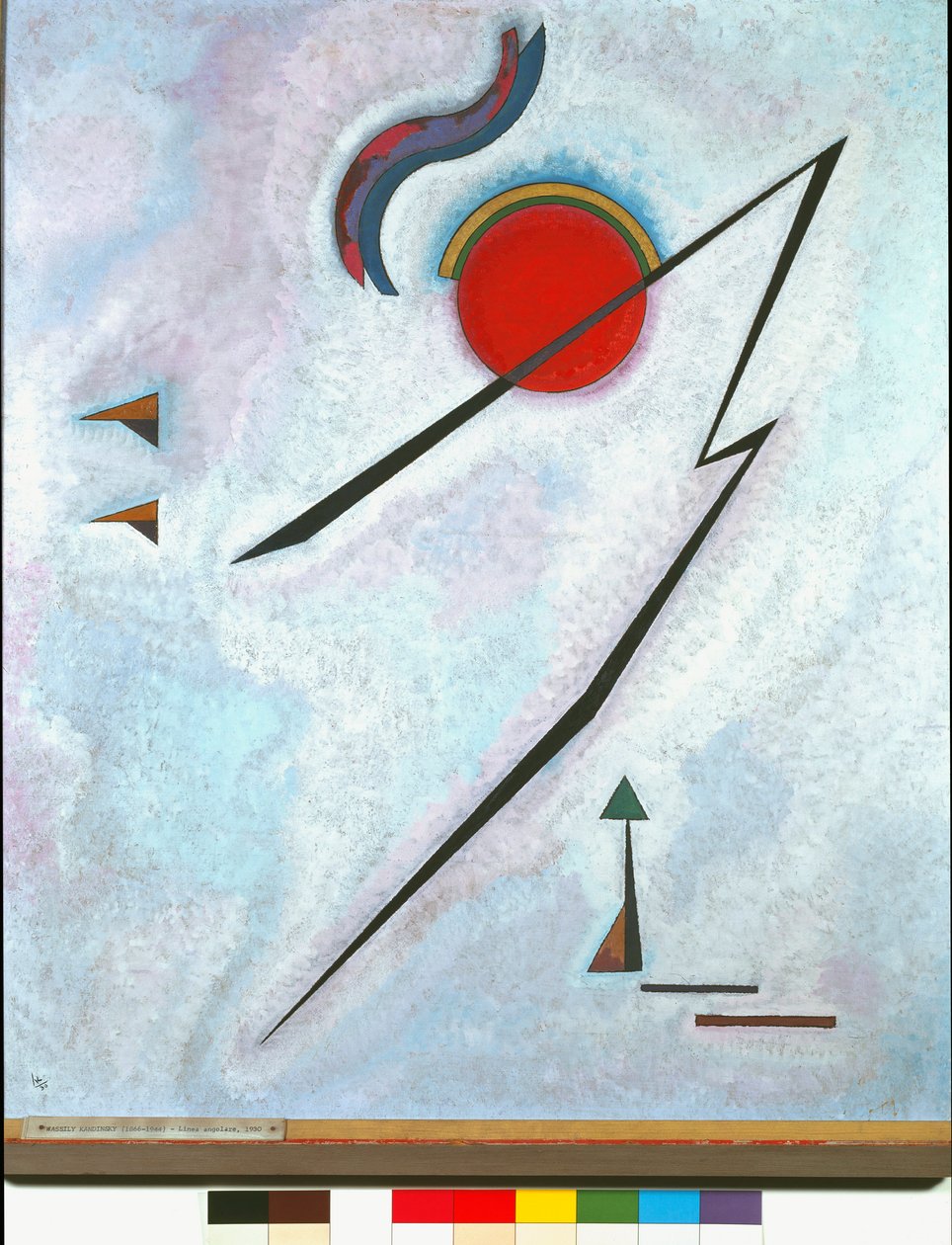 Vaszilij Kandinszkij (vagy Wassily Kandinski vagy Kandinskij, 1866-1944) szögletes vonalfestménye 1930 Róma Galleria Nazionale dArte Moderna alkotó: Wassily Kandinsky