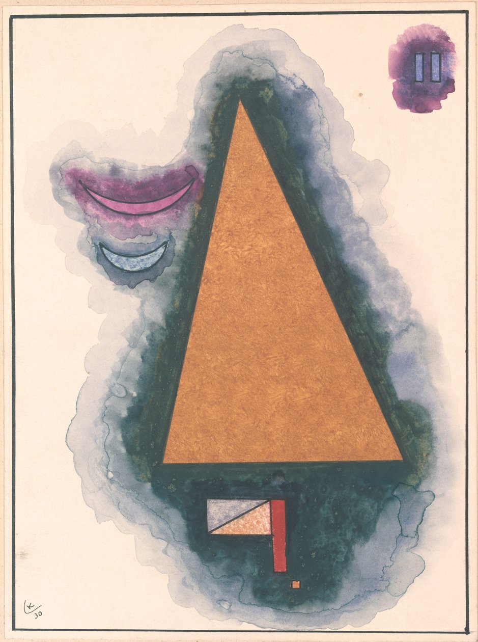 Kompozíció, 1930 (wc, ceruza és tinta papíron) alkotó: Wassily Kandinsky