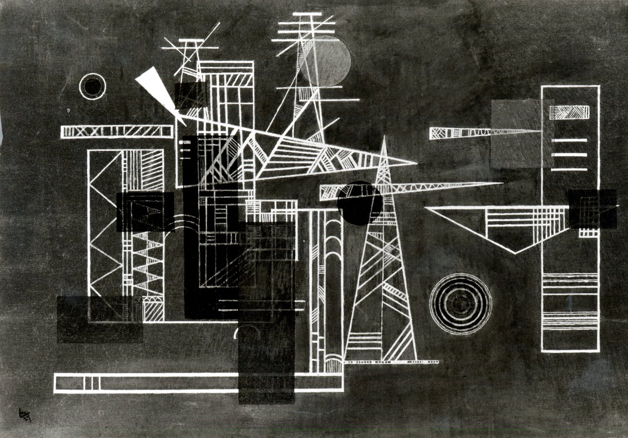 Építkezés pontokkal, 1927 alkotó: Wassily Kandinsky
