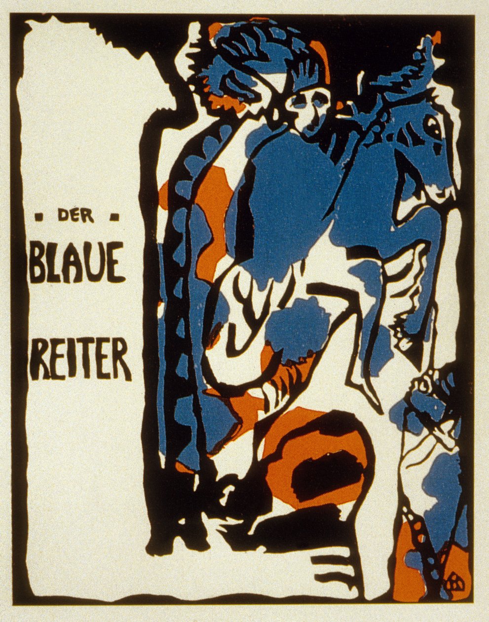 A Blaue Reiter almanach borítója, 1912 színes litó alkotó: Wassily Kandinsky