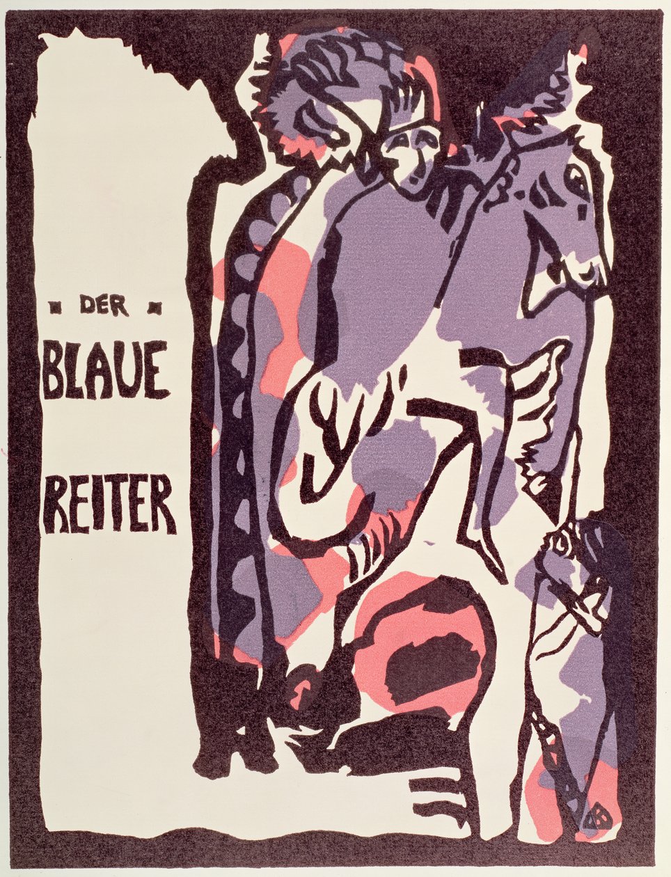 A Der Blaue Reiter katalógusának borítója alkotó: Wassily Kandinsky