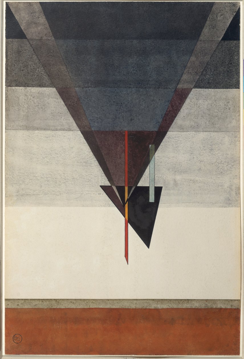 Descent, 1925 (gouache és vegyes technika papíron) alkotó: Wassily Kandinsky