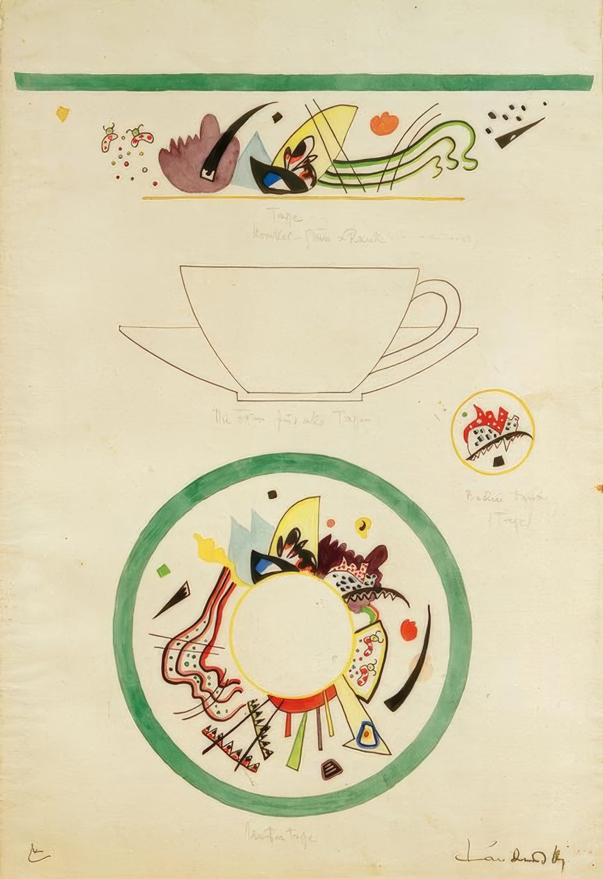 Design csészéhez és csészealjhoz alkotó: Wassily Kandinsky