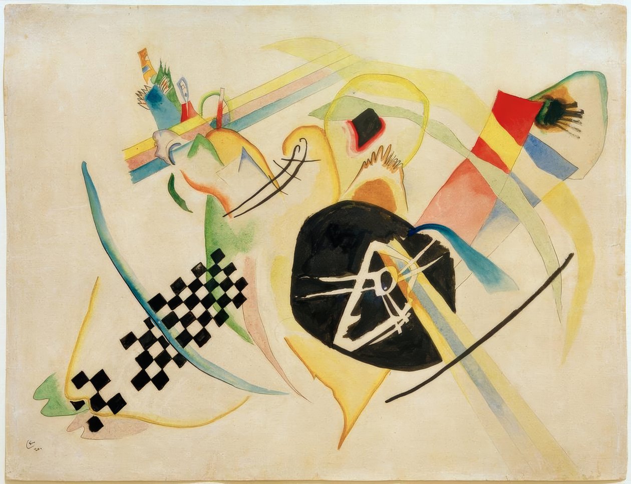 Tervezés az Auf Weiss I számára alkotó: Wassily Kandinsky